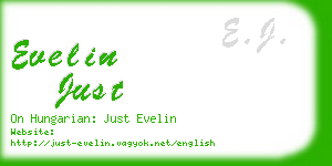 evelin just business card